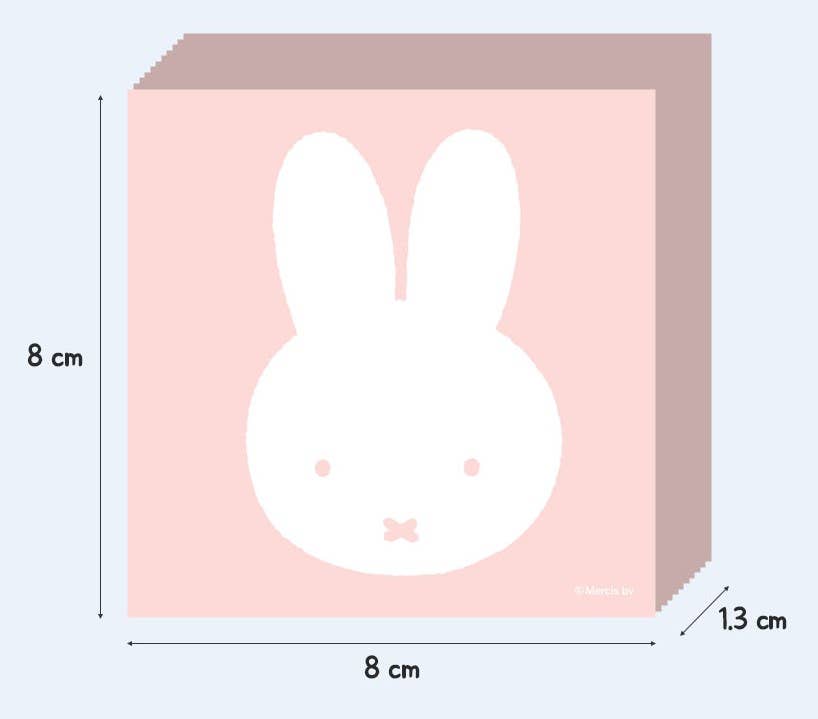 Miffy illust Memo Note Pad with Characters Clip SET
