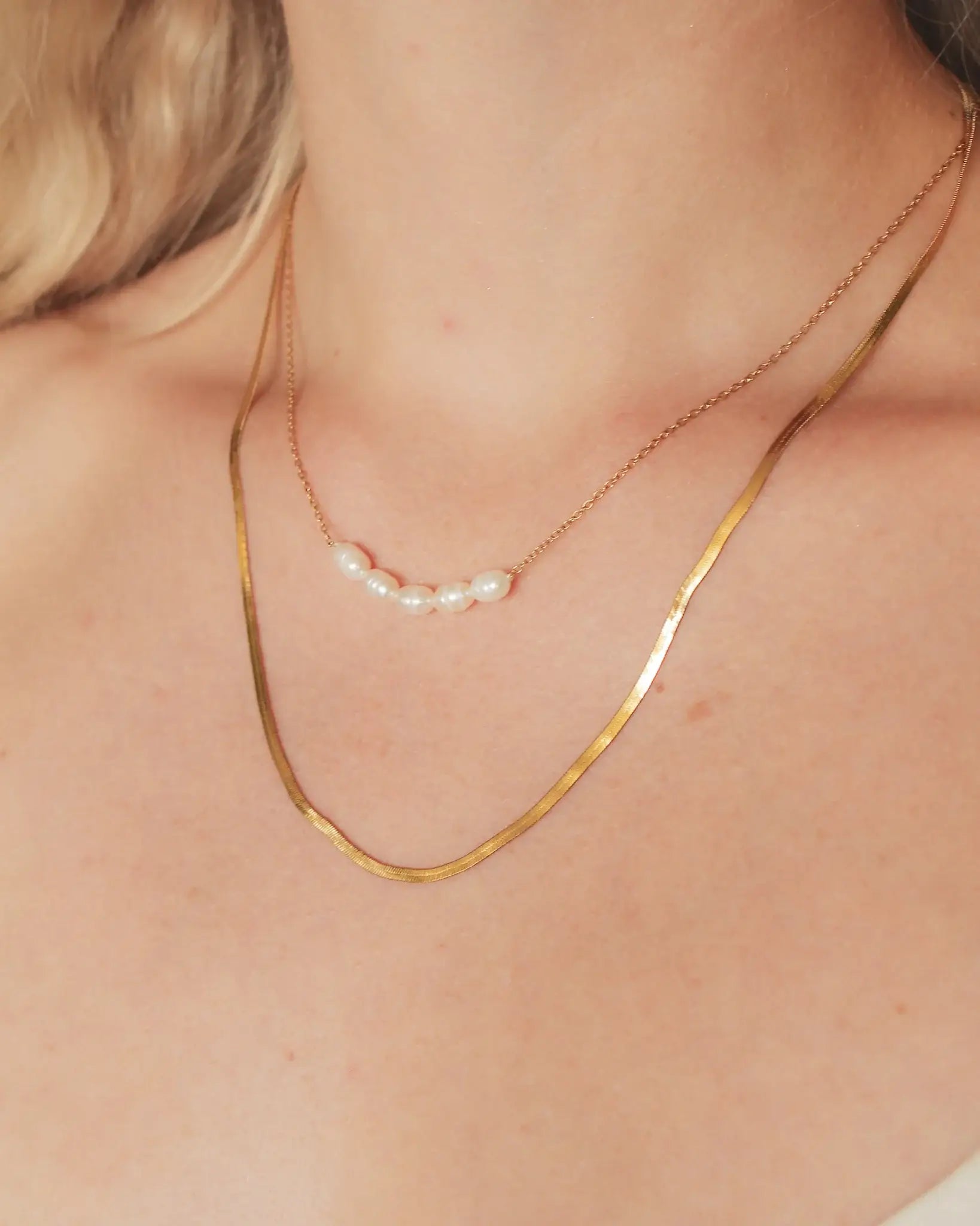 Marie Herringbone Chain Necklace
