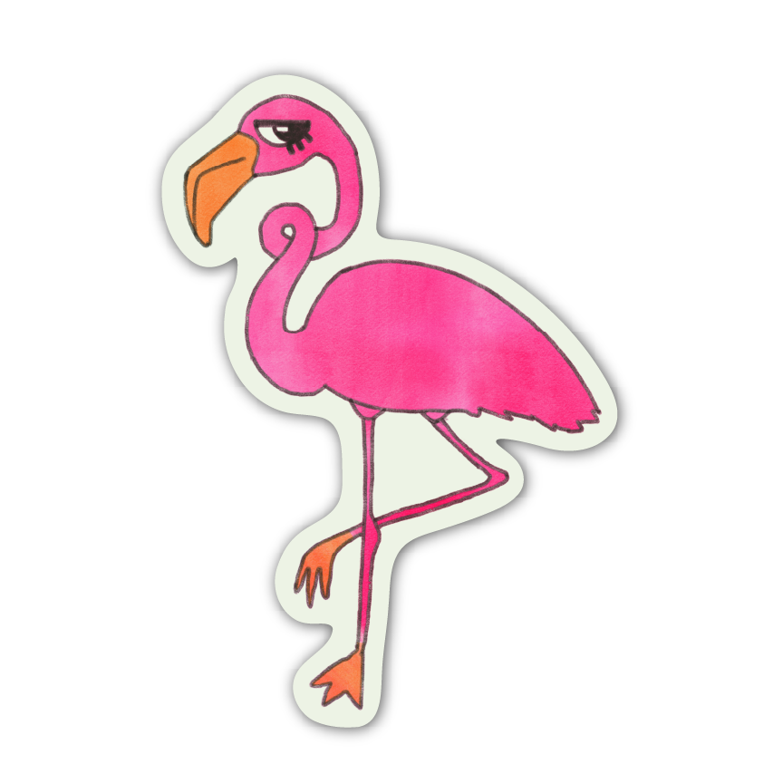 FLAMINGO! Sticker
