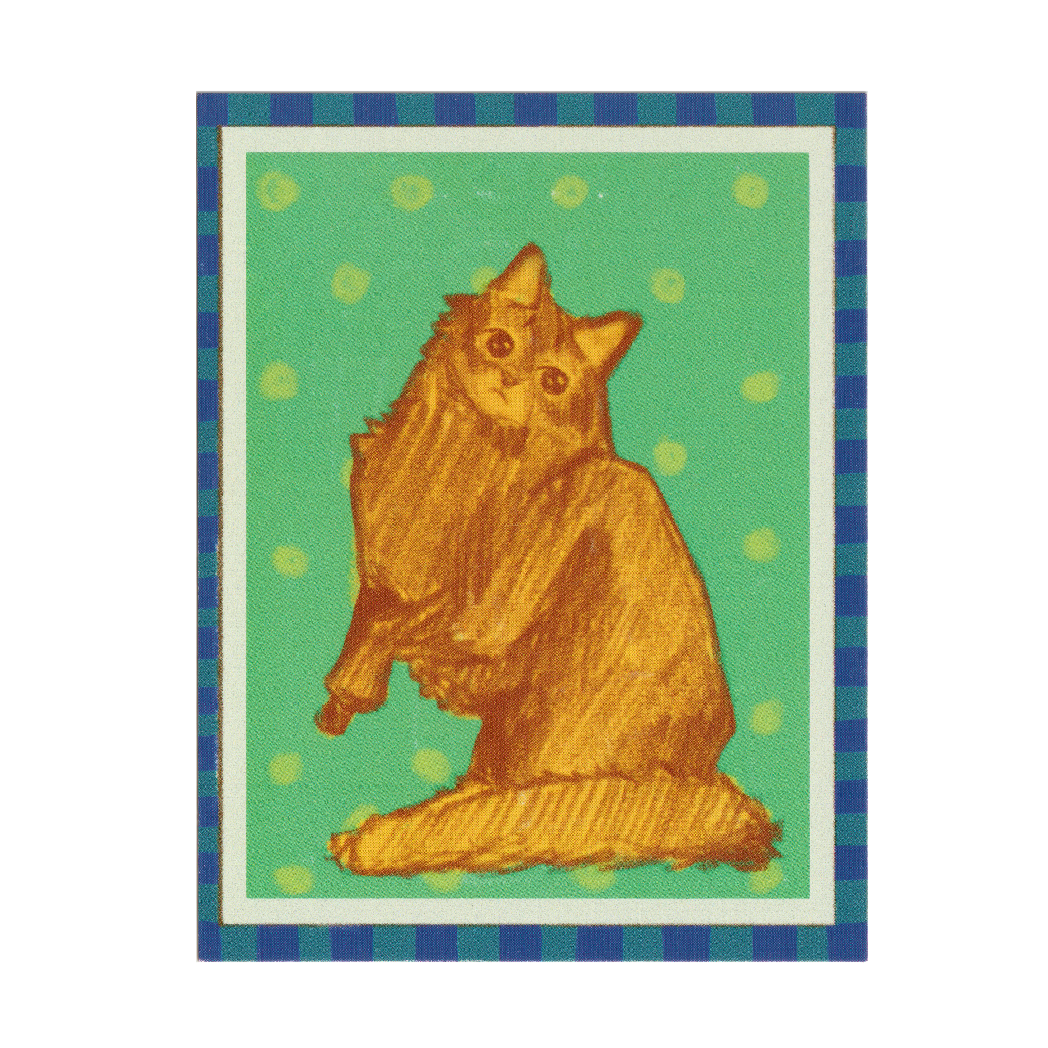 Green Cat! Postcard