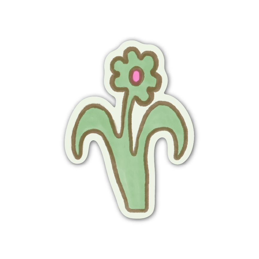 GREEN FLOWER! Sticker
