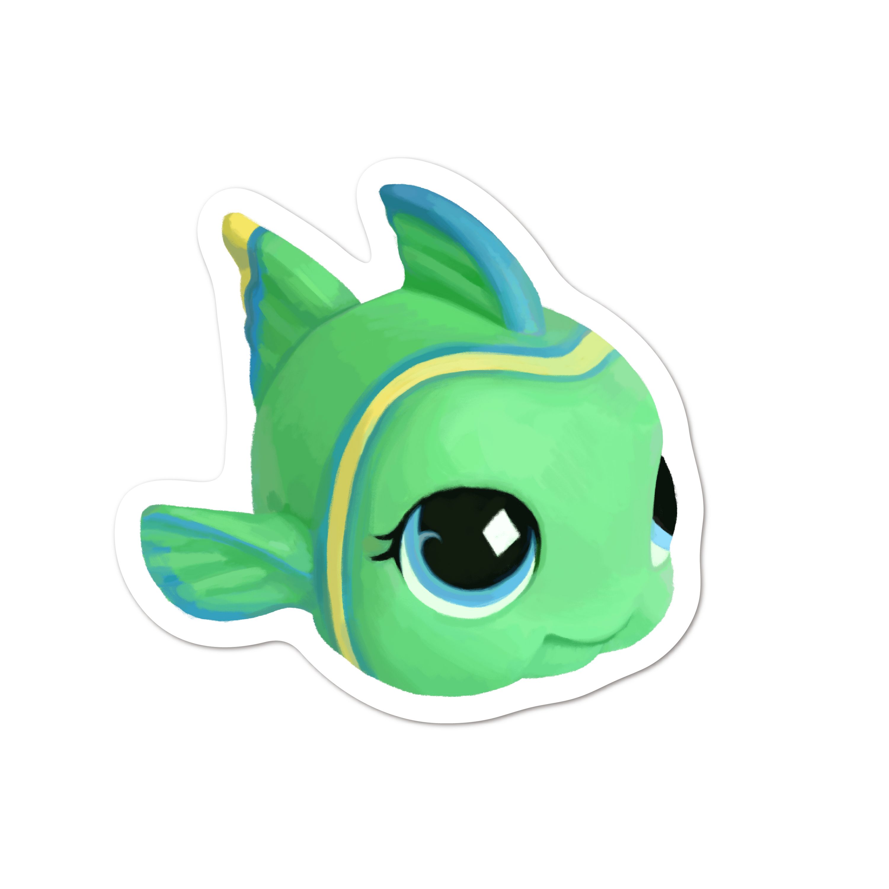 green lps fish! sticker
