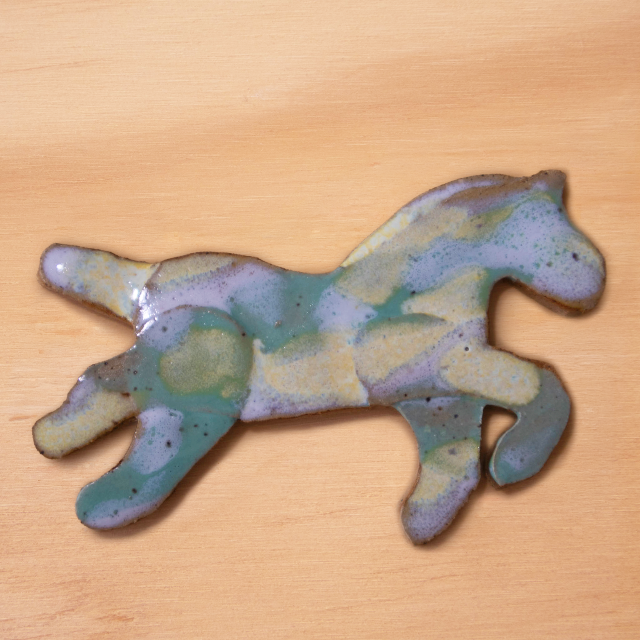 Yellow and Green Horse! Wall Hanging