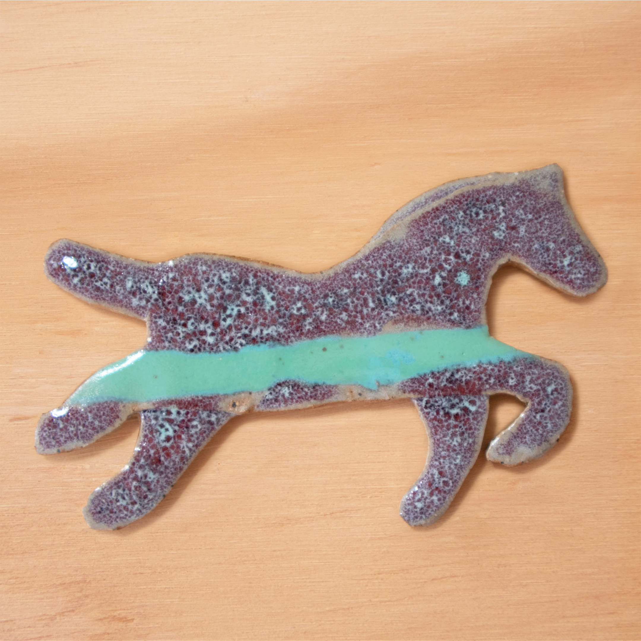 Mint Stripe Horse! Wall Hanging