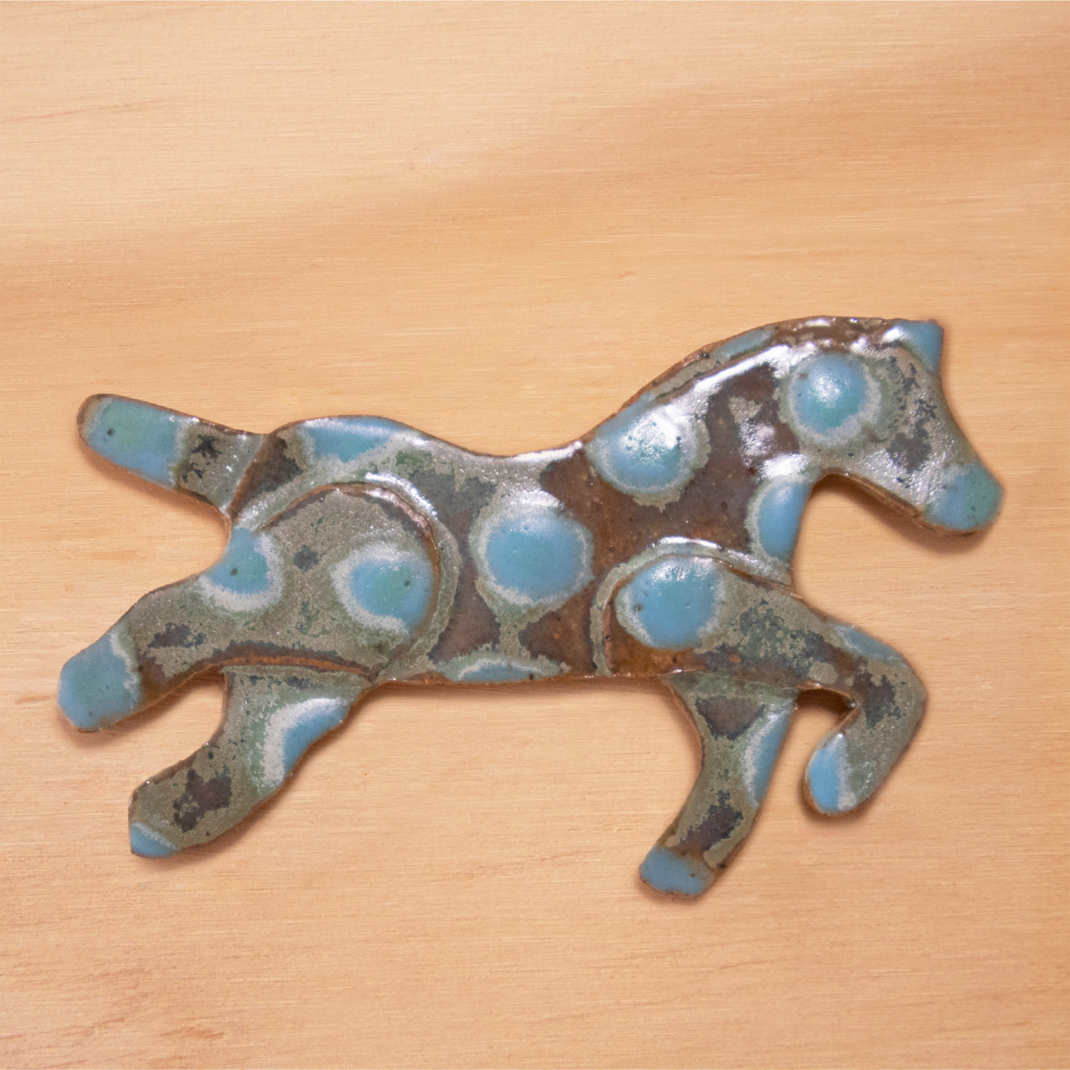 Blue Polka Dot Horse! Wall Hanging