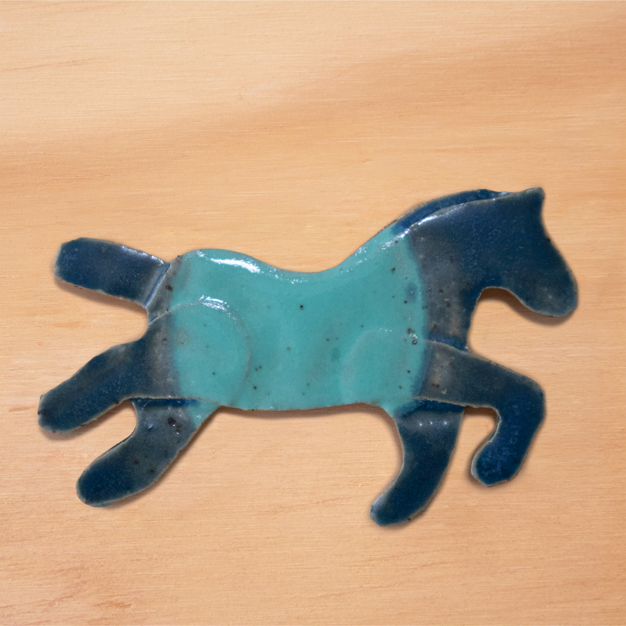Big Mint Dot Horse! Wall Hanging