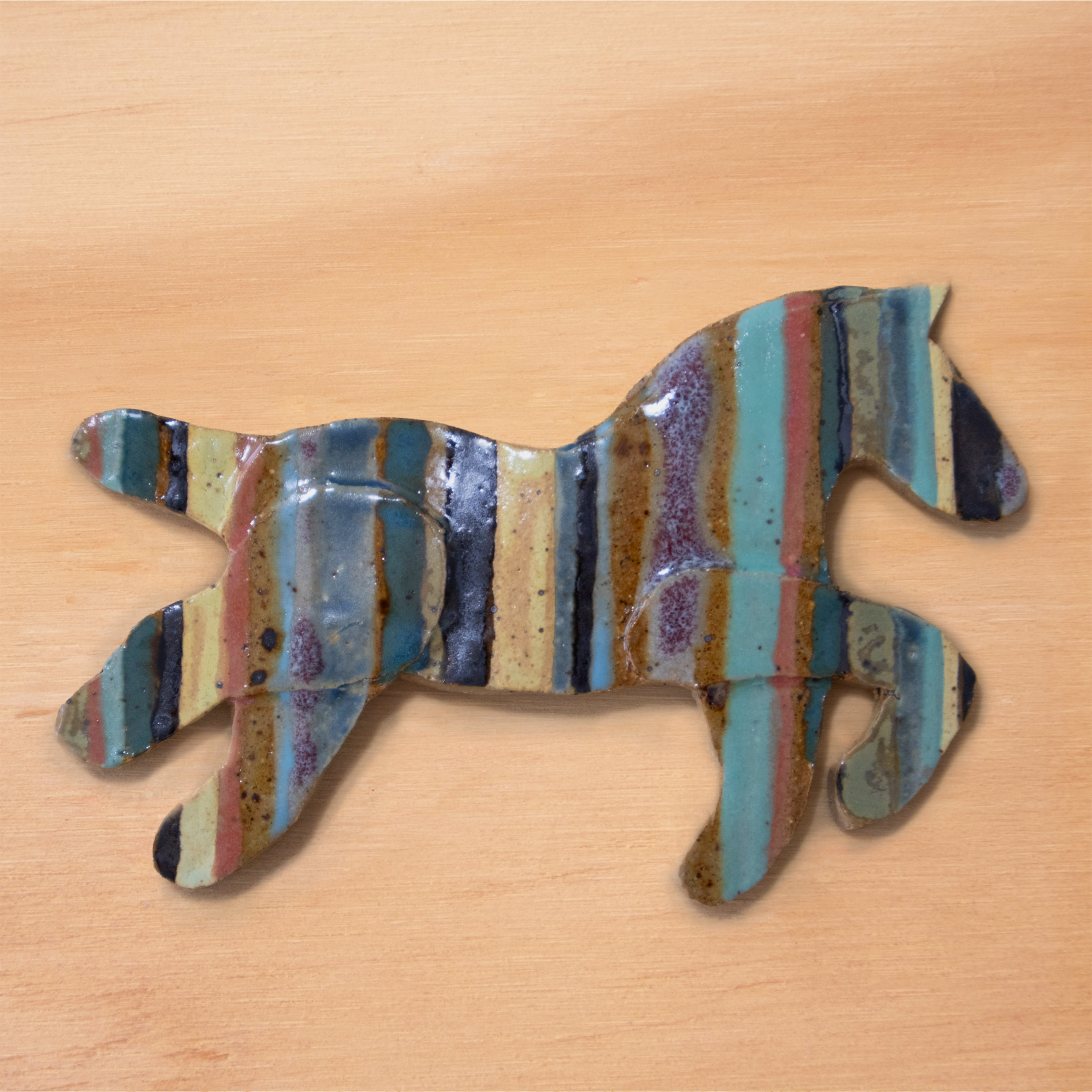 Multi Striped Horse! Wall Hanging