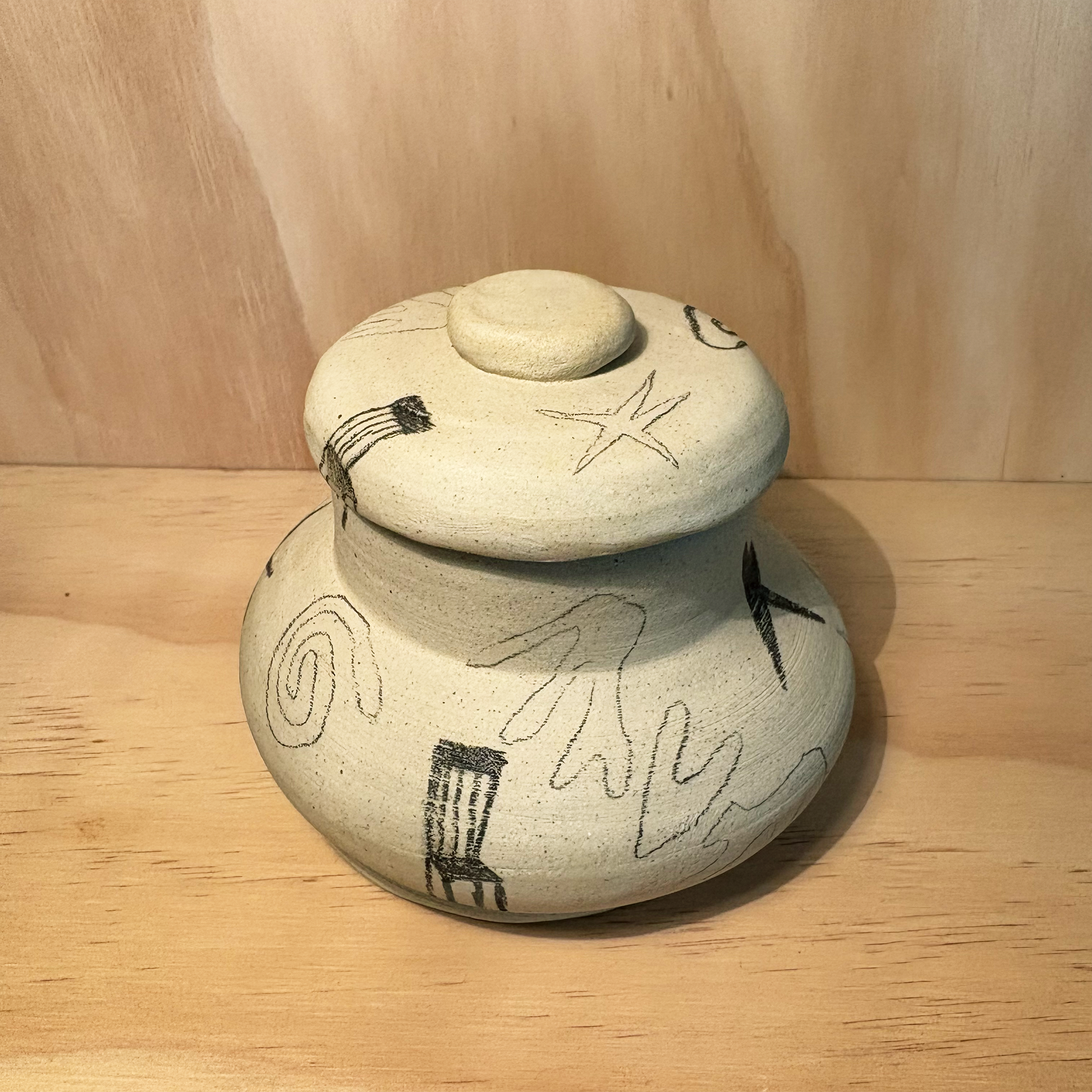 Chair and Icon Lidded Vessel