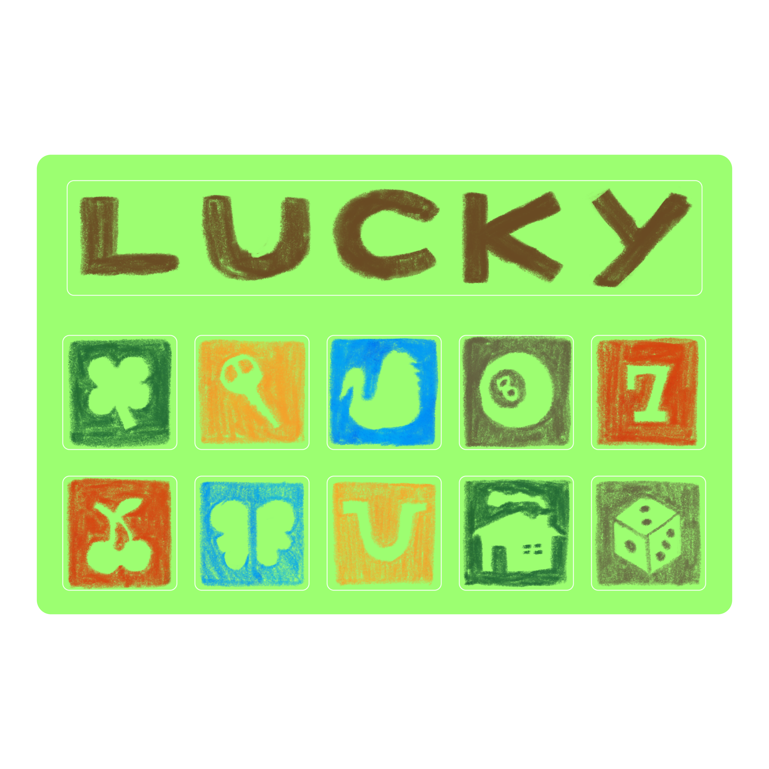 lucky! sticker sheet