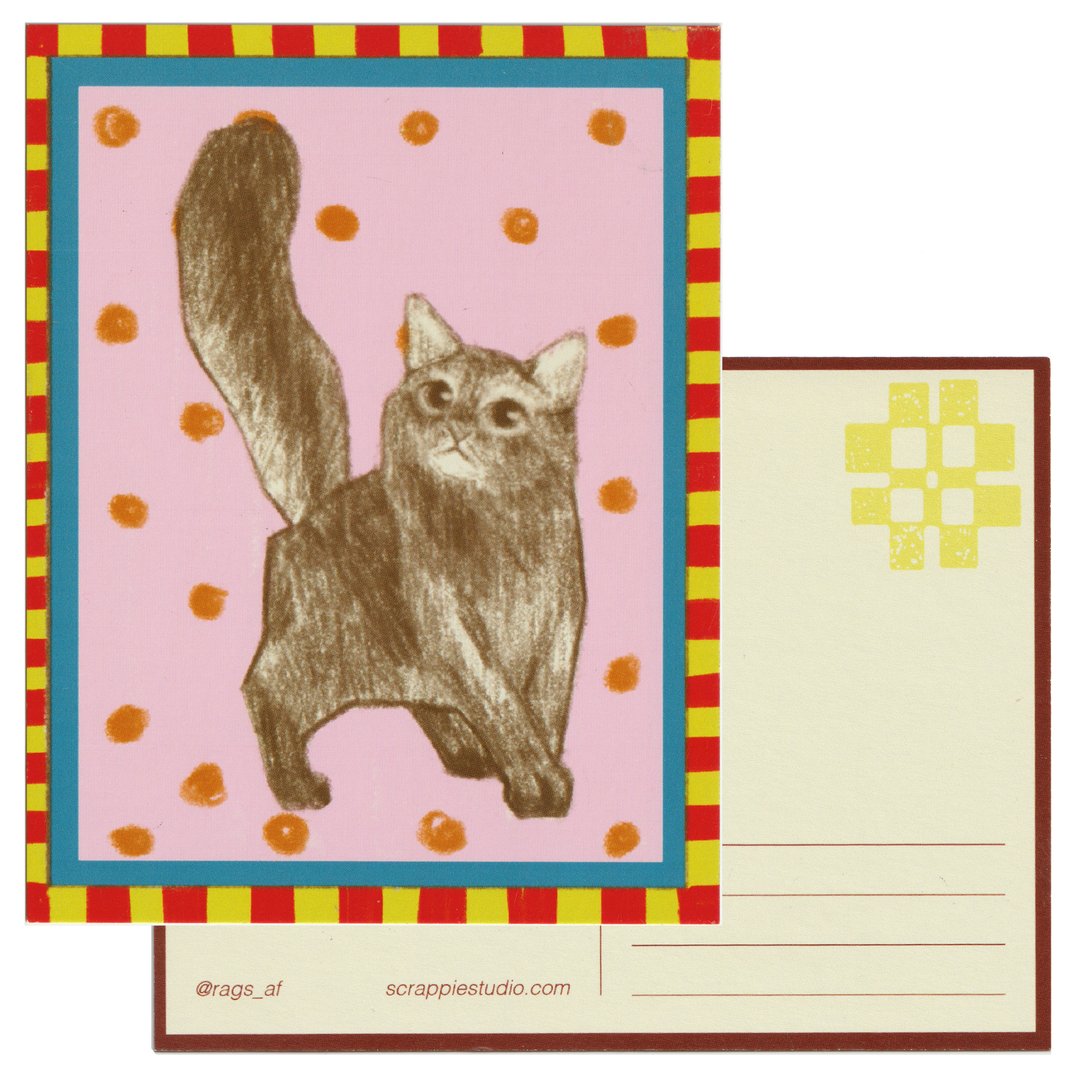 Pink Cat! Postcard