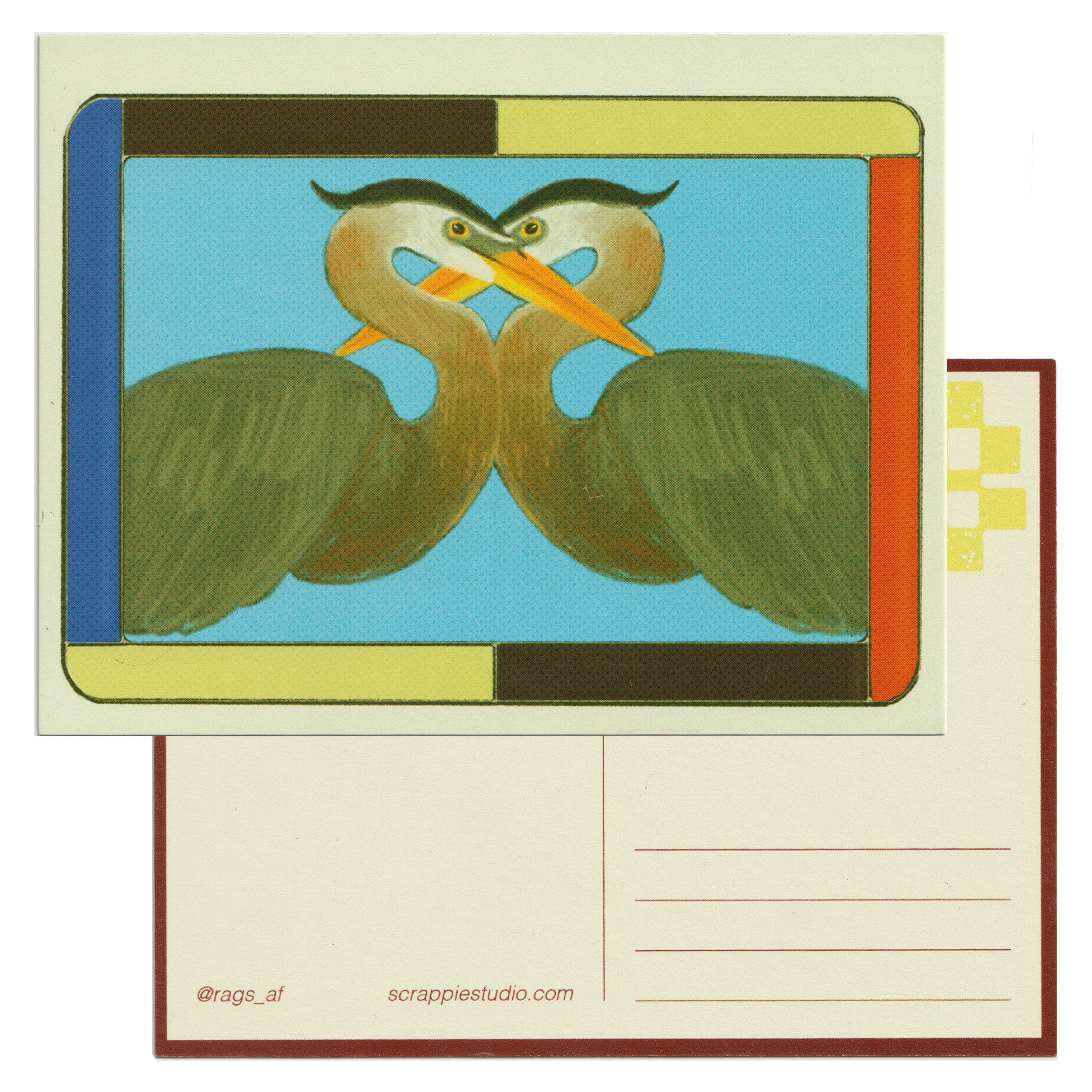 Two Birds! Postcard