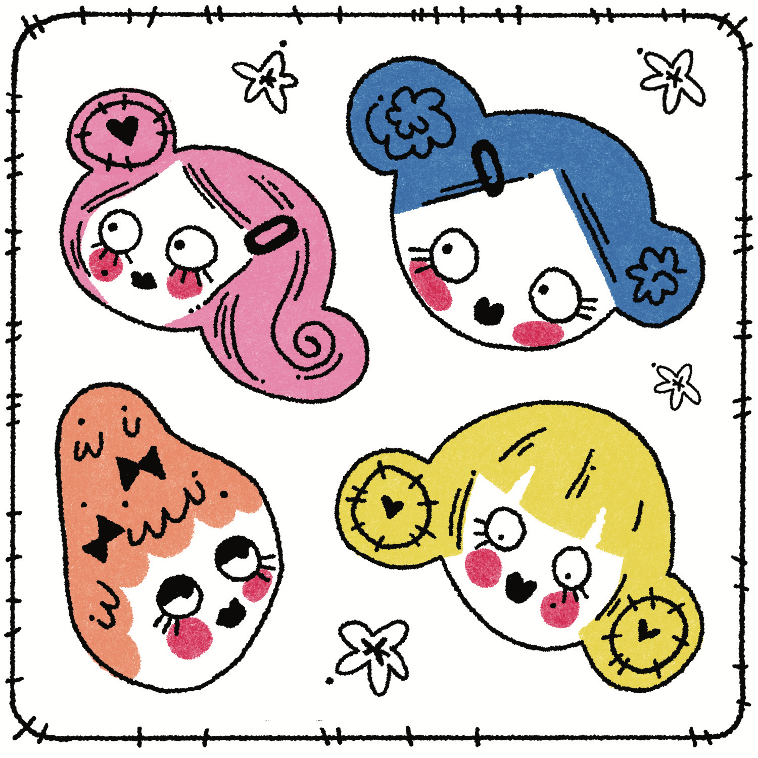 cute colors sticker sheet